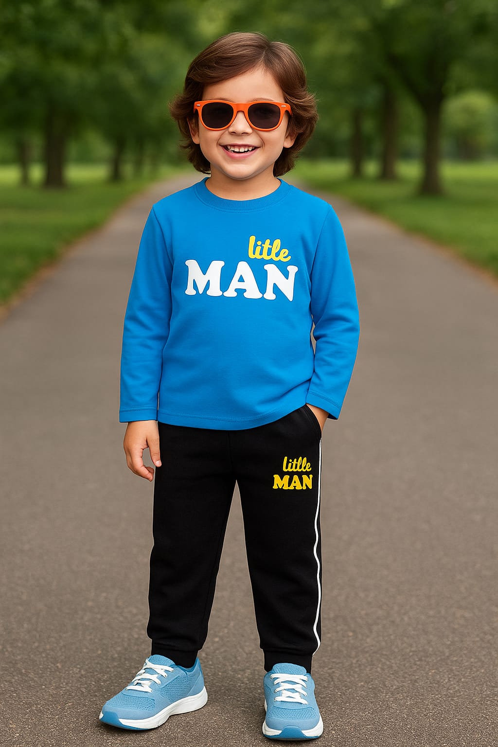 Boys Little Man Style Tracksuit | Soft Cotton Jersey Fabric | Comfortable Spring Outfit for Kids | Available in 2 Colors: Maroon & Royal Blue | Sizes 1 to 6 Years | Stylish Sportswear & Casual Wear | Discount Price Rs.1049 with Free Delivery in Pakistan